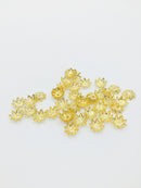 100 x Gold Metal Filigree Flower Bead Caps, 11mm (3264)
