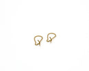 25 pairs x Raw Brass Kidney Ear Wire, 15mm (C0646)