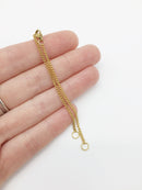 1 x Gold Plated Stainless Steel Bracelet Chain Blanks (3455)