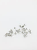 20 x Tiny Silver Tone Crystal Charms, 7x5 mm (1180)