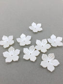 20 x 26mm Pearlised Light Cream Flower Beads