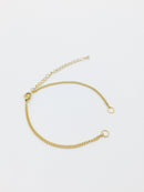 1 x Gold Plated Stainless Steel Bracelet Chain Blanks (3455)