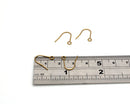 10 pairs x Plain Raw Brass Ear Wire, 14mm Brass Earring Hooks (C0635)