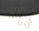 10 pairs x Plain Raw Brass Ear Wire, 14mm Brass Earring Hooks (C0635)