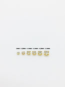 72 x Clear Glass Rhinestones in Gold Sew-on Setting, 4.5mm (1826)