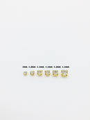 72 x 4.8mm Gold Sew On Rhinestones, Clear Crystal Montees (1827)