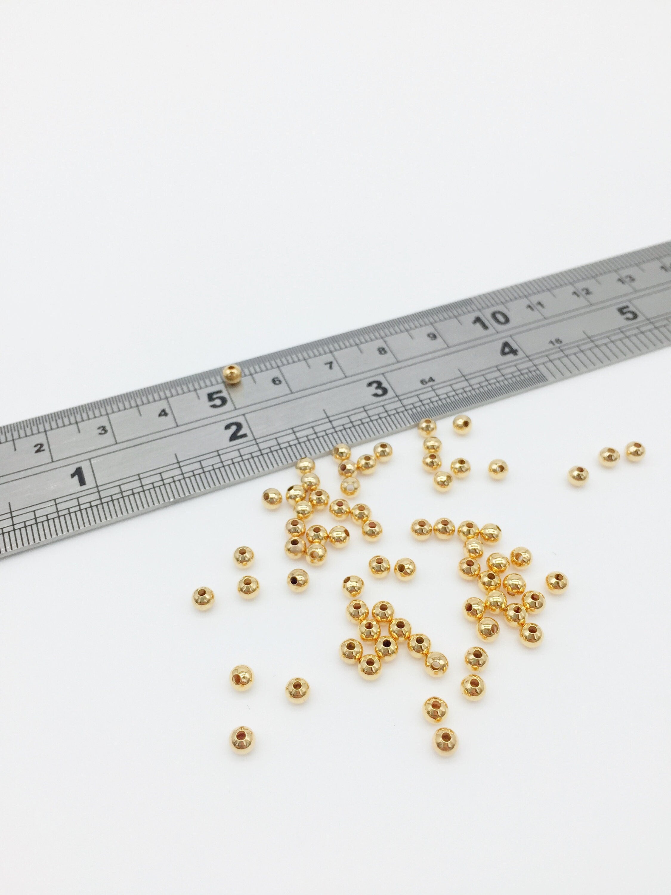 100 x 18K Real Gold Plated Spacer Beads, 3mm (3345)