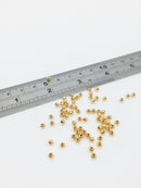 100 x 18K Real Gold Plated Spacer Beads, 3mm (3345)