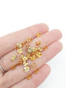 40 x 18K Gold Earring Nuts, 6x4.5mm Real Gold Plated Stud Backs (3348)