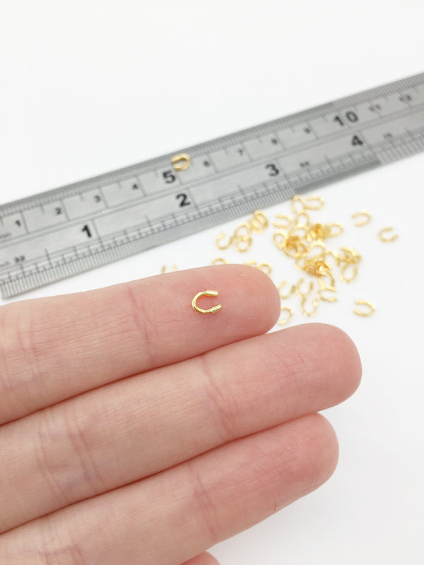 50 x 18K Gold Plated Wire Guardians, 4.5x4mm (3335)