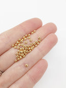 100 x 18K Gold Plated Rondelle Spacer Beads, 3x2mm (3344)
