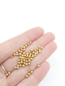 100 x 18K Real Gold Plated Spacer Beads, 3mm (3345)