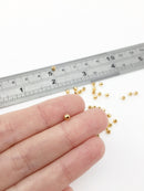 100 x 18K Real Gold Plated Spacer Beads, 3mm (3345)
