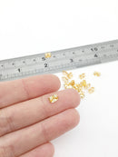 40 x 18K Gold Earring Nuts, 6x4.5mm Real Gold Plated Stud Backs (3348)