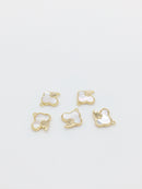 1 x 18K Gold Mother of Pearl Cloud and Lightning Bolt Charms, 13x11mm (2176)