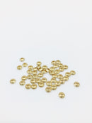 50 x Raw Brass Saucer Spacer Beads, 5mm Round Beads (0029)