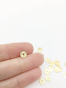 60 x Textured Gold Brass Heishi Spacer Beads, 6mm (0054)