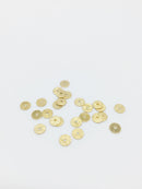 60 x Textured Gold Brass Heishi Spacer Beads, 6mm (0054)