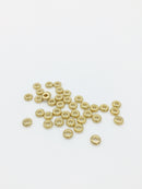 60 x Raw Brass Solid Flat Round Spacer Beads, 6x2mm (0056)