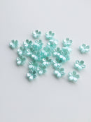 50 x Pearl Light Cyan Flower Beads, 11.5mm Lucite Sakura Flowers (3686)