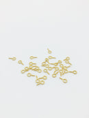 50 x Gold Plated Stainless Steel Screw Bails, 8x4mm (0260)