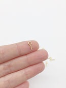 50 x Gold Plated Stainless Steel Screw Bails, 10x4mm (0261)