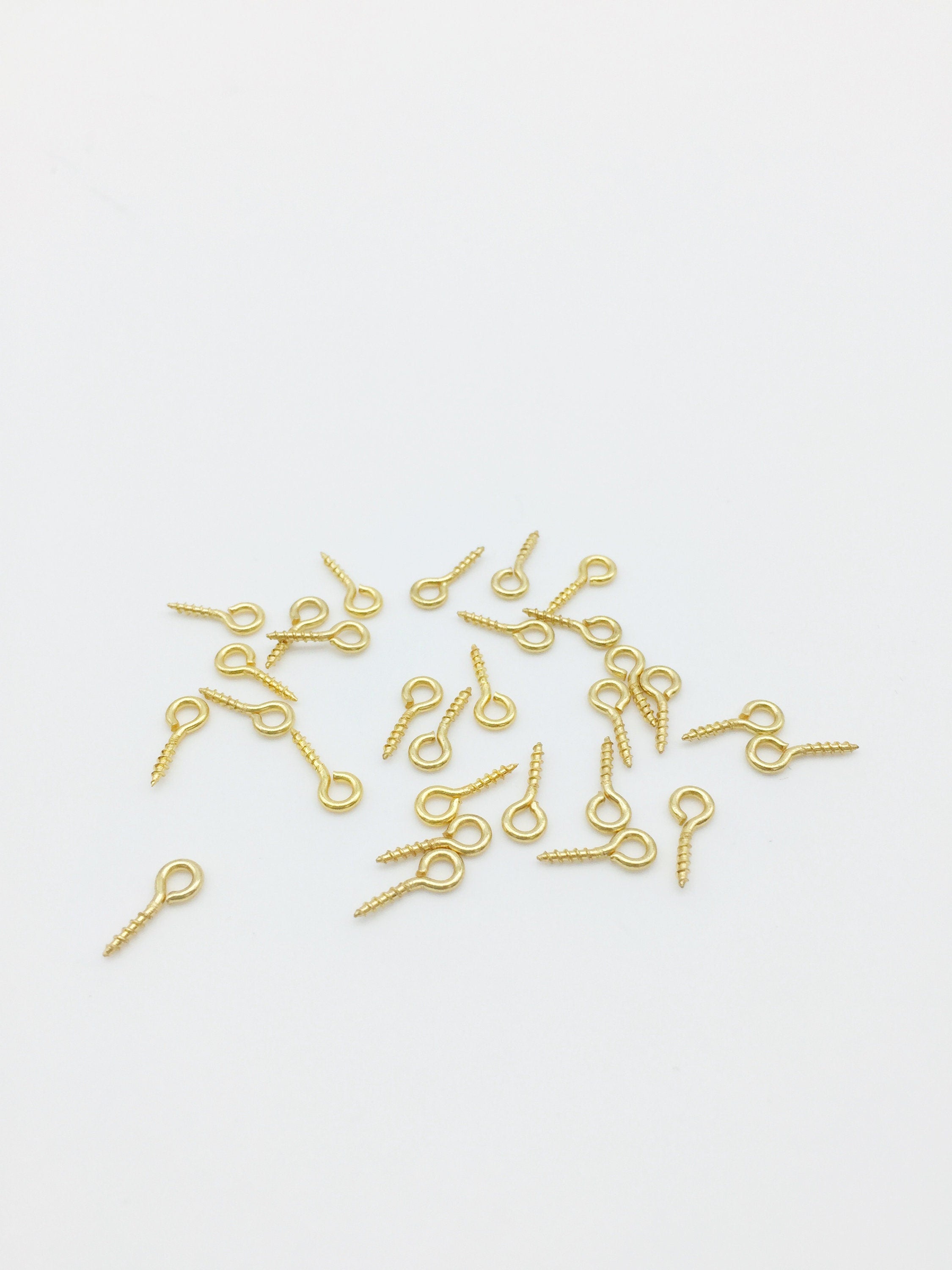 50 x Gold Plated Stainless Steel Screw Bails, 10x4mm (0261)