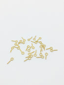 50 x Gold Plated Stainless Steel Screw Bails, 10x4mm (0261)