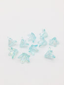 20 x Light Turquoise Blue Acrylic Flower Beads, 15x17mm