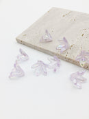 20 x AB Light Purple Acrylic Flower Beads, 15x17mm (A10)
