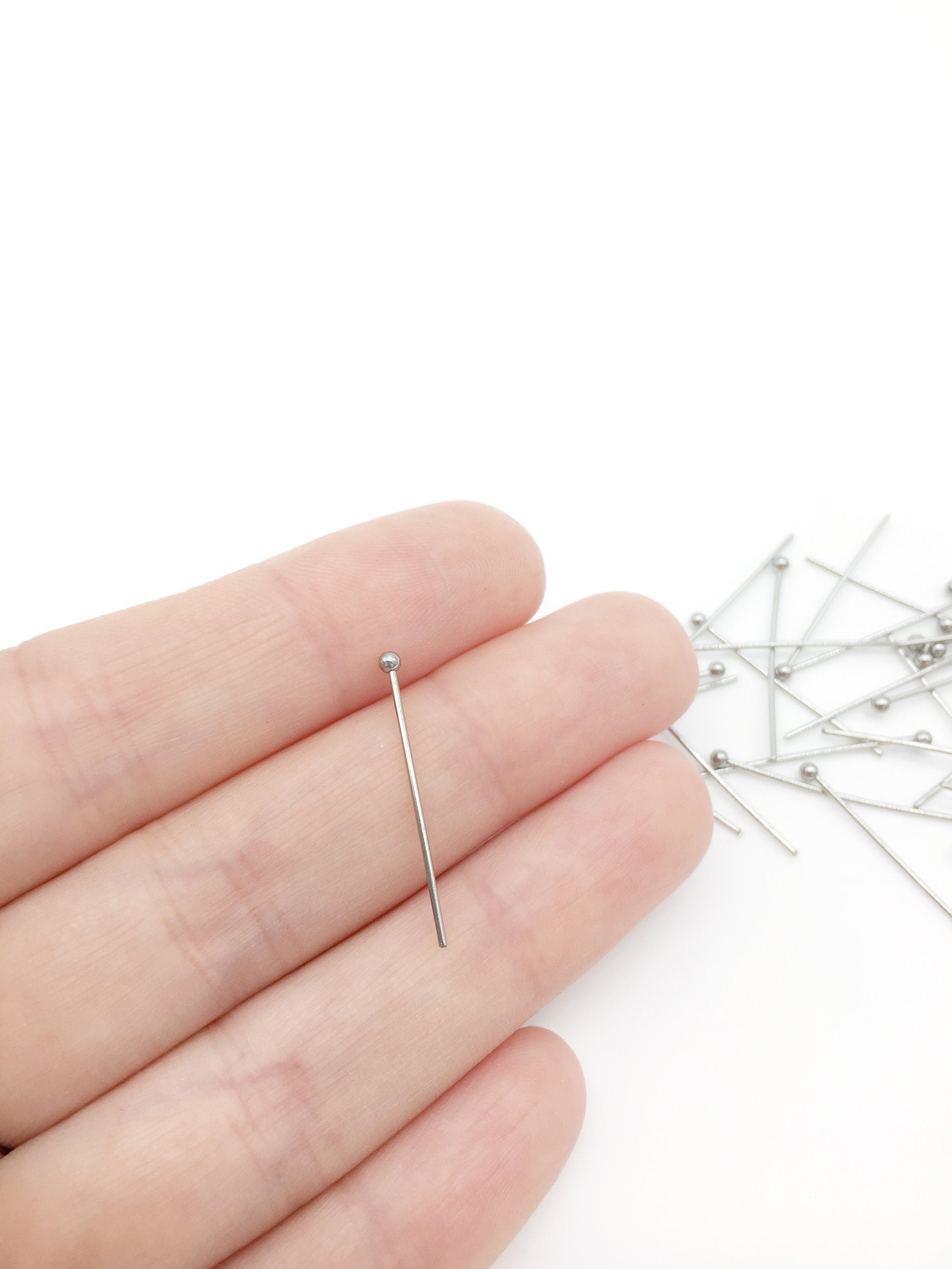 50 x Stainless Steel Ball Head Pins, 25x0.7mm (3721)