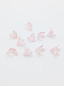 20 x Light Pink AB Plated Lily Flower Beads, 15x17mm