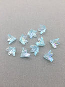 20 x Light Turquoise Blue Acrylic Flower Beads, 15x17mm