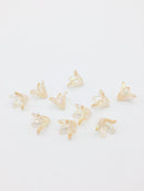20 x Blush Champagne Flower Beads, 15x17mm (A10)
