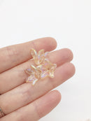 20 x Blush Champagne Flower Beads, 15x17mm (A10)